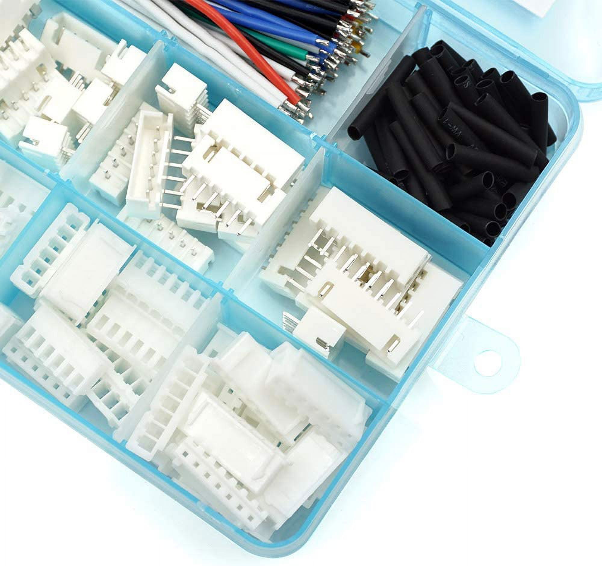2.54mm XH Connector Socket Kit with pre-Crimped Cable Wire 2/3/4/5/6/7 Pin Housing JST Adapter Cable Male and Female Compatible with JST-XH Connector (Connector&Socket)