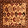 thumbnail image 1 of Ahgly Company Indoor Square Oriental Orange Industrial Area Rugs, 5' Square, 1 of 4
