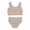 Beige, variant on Shadoumai Girls Swimsuit Size 8 Cute Ruffle Modest Bikini Adjustable Straps Tankini Set 2-Piece Ribbed Girls Bathing Suits Size 14-16