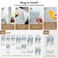 thumbnail image 6 of Blue Eucalyptus Window Privacy Film, Farmhouse Weeping Leaves Linen Static Cling UV Sun Blocking Heat Control Window Tint Day and Night, Non-Adhesive One Way Windows Privacy Cover 35.4''x78.7'', 6 of 7