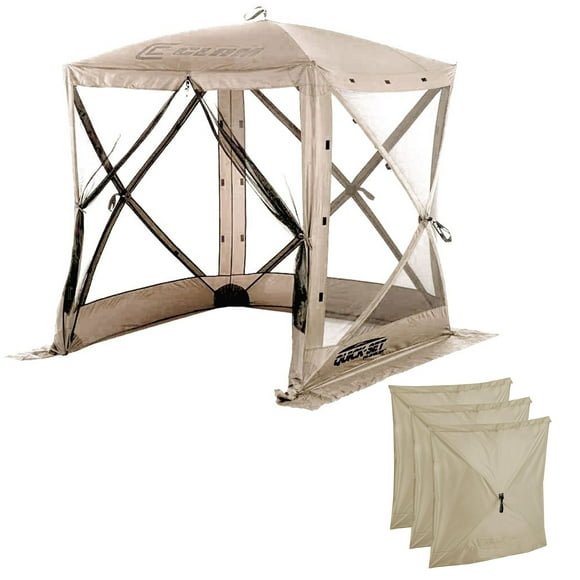 CLAM Quick-Set 6 x 6 Ft Traveler Portable Outdoor Shelter w/ Wind Panels