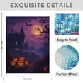 thumbnail image 3 of Diamond Art Kit for Adults, Spooky Night Mansion Jack O Lanterns Diamond Painting for Adults Beginners, DIY Diamond Art Painting Kits, 5D Diamond Painting Crafts for Home Decor 12x16 Frameless, 3 of 7