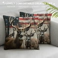 thumbnail image 3 of Awypu Deer Pillow Covers Soft and Cozy Decorative Pillow Cases with Hidden Zipper for Bedroom, Sofa, Couch 20x20in, 3 of 5