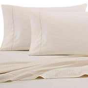 Wamsutta 525-Thread-Count PimaCott Wrinkle Resistant Stripe Full Fitted Sheet in Ivory