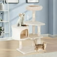 thumbnail image 2 of FDW Cat Tree 37 Inch Tall Cat Tower Kitten with Scratching Posts and Perches Indoor Activity Center for Cats (Beige), 2 of 7