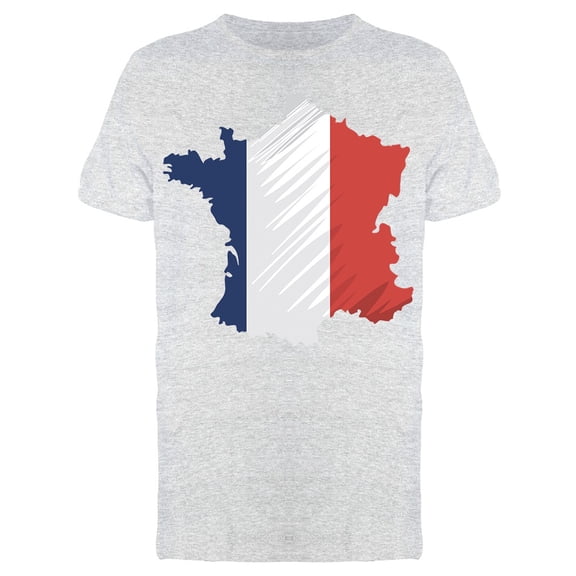 French Map Flag Colors Tee Men's -Image by Shutterstock