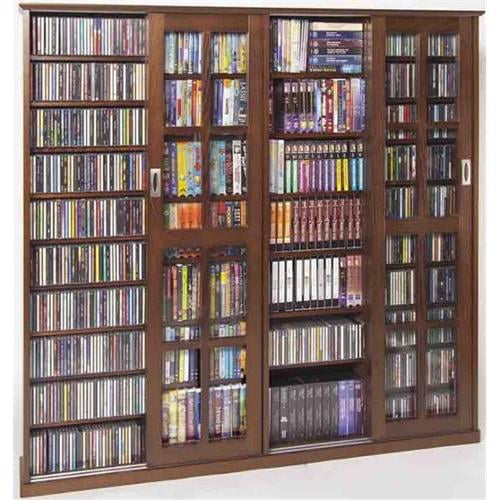 Leslie Dame MS1400WAL Mission style sliding glass door multimedia