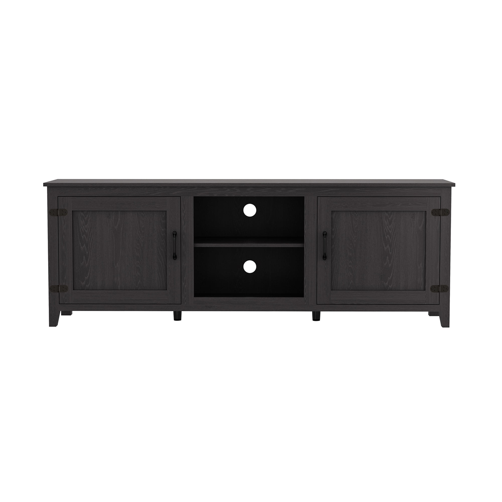 Kadyn TV Stand, Storage Media Console Entertainment Center with Doors, TV Cabinet for TVs up to 77", Black