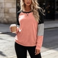 thumbnail image 2 of Nowekniz Womens Crewneck Sweatshirt Casual Loose Fitting Tops Long Sleeve T Shirt, 2 of 6