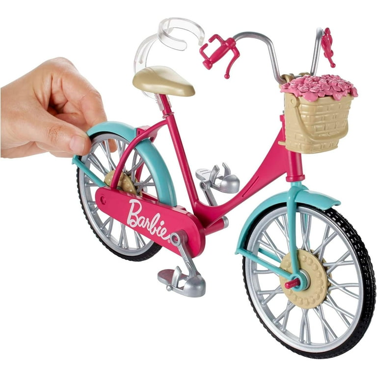 Dollhouse Miniature Bike Bicycle with deals basket for Blythe Barbie Dolls