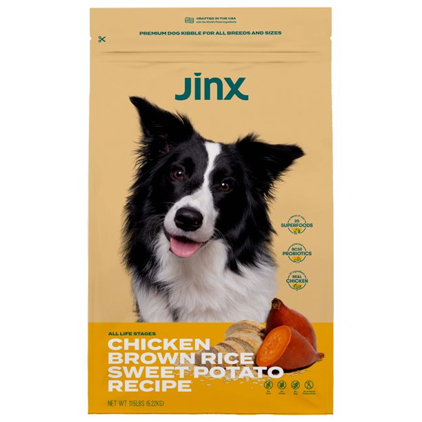 Jinx Chicken, Brown Rice & Sweet Potato Dry Dog Food, 11.5 lb. Bag