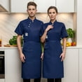 thumbnail image 3 of MQLKF Unisex Men's Chef Coat Jacket Women Kitchen Restaurant Cooking Work Chef Uniformss Shirt Tops Fashionable Comfortable Men's Cardigan, 3 of 7