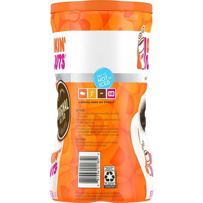 Dunkinâ€™ Donuts Original Blend Ground Coffee, Medium Roast, 45