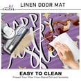 thumbnail image 5 of Happy Easter Lily Flowers Decorative Front Door Mat, Purple Floral Doormat Indoor Outdoor Non-Slip Floor Entryway Rug, Spring Home Kitchen Decoration 17x30 Inch, 5 of 6
