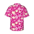 thumbnail image 3 of Daiia Vintage Flowers Hawaiian Shirt for Men Gentle Cotton Regular Short Sleeve Casual-Small, 3 of 9