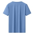 thumbnail image 4 of Leey-World Mens T-Shirts Men's Big and Tall Shirts – Stretch T-Shirt for Casual Wear(Light Blue,6XL), 4 of 9
