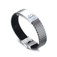 thumbnail image 1 of Brazalete de Identificación Yinane Pulsera de acero inoxidable Azul Unisex, 1 of 7