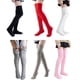 thumbnail image 4 of Guardurnaity 1 par de medias de punto de Color sólido, calcetines altos Keen para mujer, calentadores de piernas, accesorios para zapatos, medias Prendas para la parte inferior del cuerpo Gris, 4 of 6