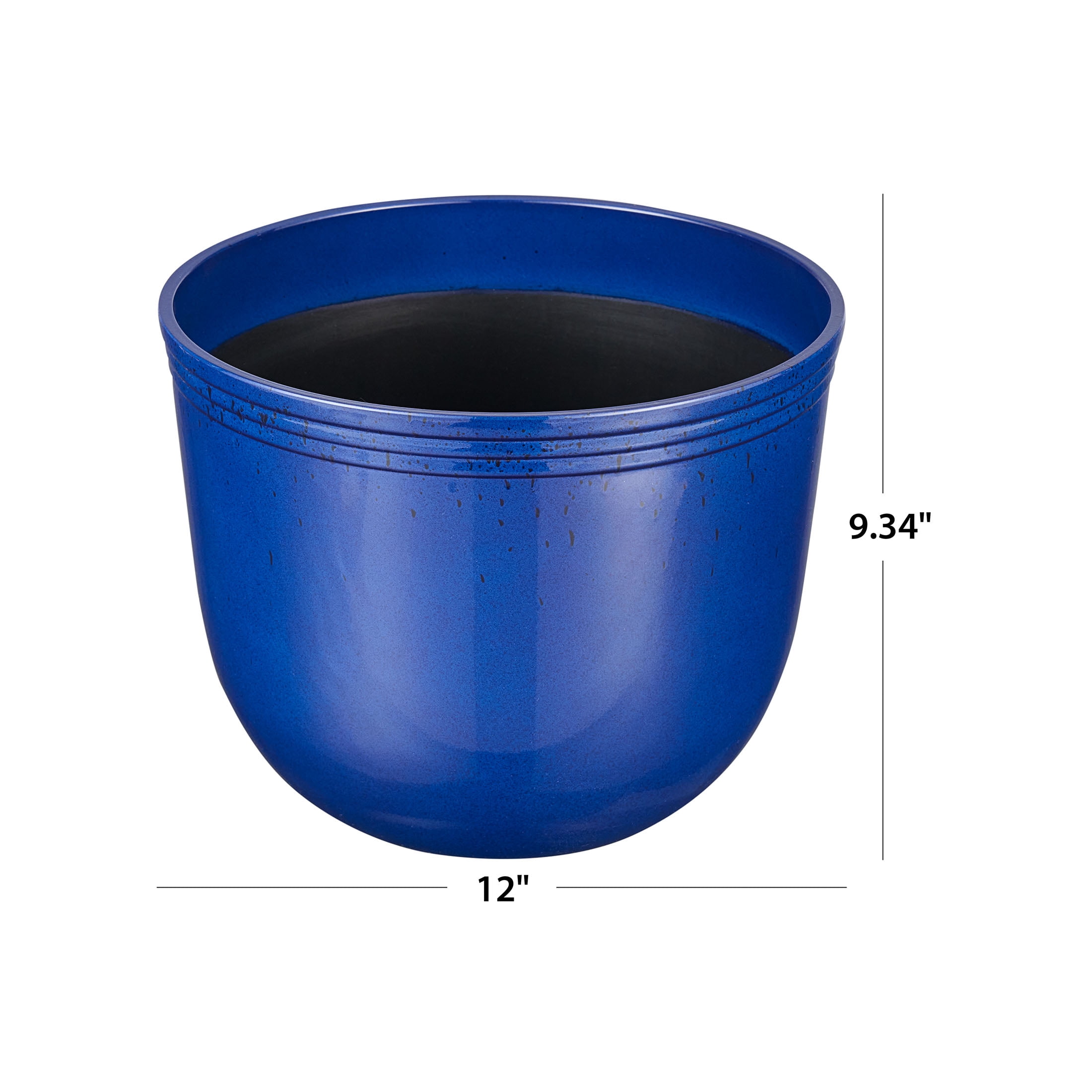 (3 pack) Better Homes & Gardens Meadow 12-Inch Blue Planter for Indoor & Outdoor Use