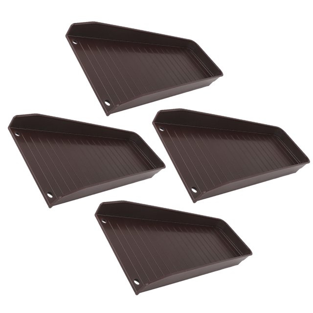 Rain Gutter Downspout Splash Block, 4Pcs Gutter Downspout Extensions, Fixable Extended Drain Tray With Fixing Nails, Gutter Splash Guards Downspout Extender