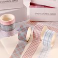 thumbnail image 3 of Craft Tape Plaid Pattern 6 Rolls DIY Colorful 6.56ft Masking Tape Planner Tape, 3 of 10