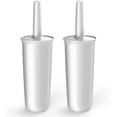 thumbnail image 1 of MR. SIGA Toilet Bowl Brush and Holder for Bathroom, White, 2 Pack, 1 of 7