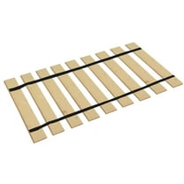 The Furniture King Queen Size Wood Bed Slats Custom Platform Plank Bed Frame Support Bunkie Boards Attached with Black Strapping 62" Wide