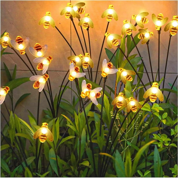 Lampes solaires d'extérieur étanches à LED, luciole, étoiles