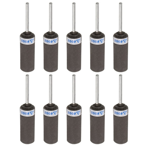 Uxcell Abrasive Sandpaper Rolls 800 Grit 2.35mm Shank Sanding Drums Sleeves for Woodworking Polishing 10 Pack