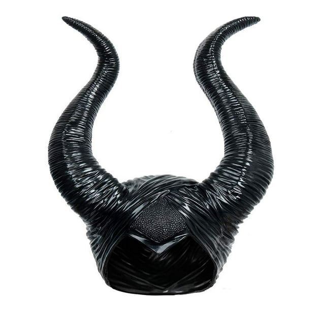 Black Costume Mask Masquerade Headgear Halloween Long Horns Prop