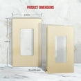 thumbnail image 2 of ENERLITES Elite Series Screwless Decorator Wall Plate, Child Safe Outlet Cover, Gloss Finish, Standard Size 1-Gang, Unbreakable Polycarbonate Thermoplastic, Gold, 2 of 5