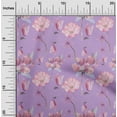 thumbnail image 1 of oneOone Cotton Flex Pastel Purple Fabric Flower Watercolor Quilting Supplies Print Sewing Fabric By The Yard 40 Inch Wide, 1 of 4