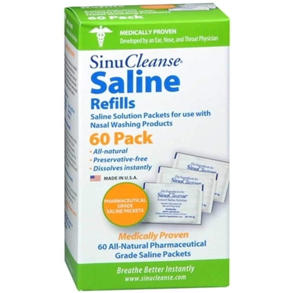 Sinucleanse Refill Packets, For Nasal Symptoms - 60 Ea