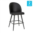 thumbnail image 4 of Flash Furniture Lyla 30"H Square Adjustable Mid Back Barstool, Black, 4 of 12
