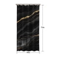 thumbnail image 5 of Black Gold Marble Pattern Shower Curtain 36"x72" ,Bathroom Decorative Shower Curtains Set with 12 Hooks,Modern Waterproof Washable Shower Curtain, 5 of 6