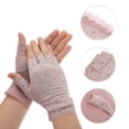 thumbnail image 3 of Unique Bargains Anti-slip Half Finger Manicure Gloves 1 Pair Light Purple, 3 of 6