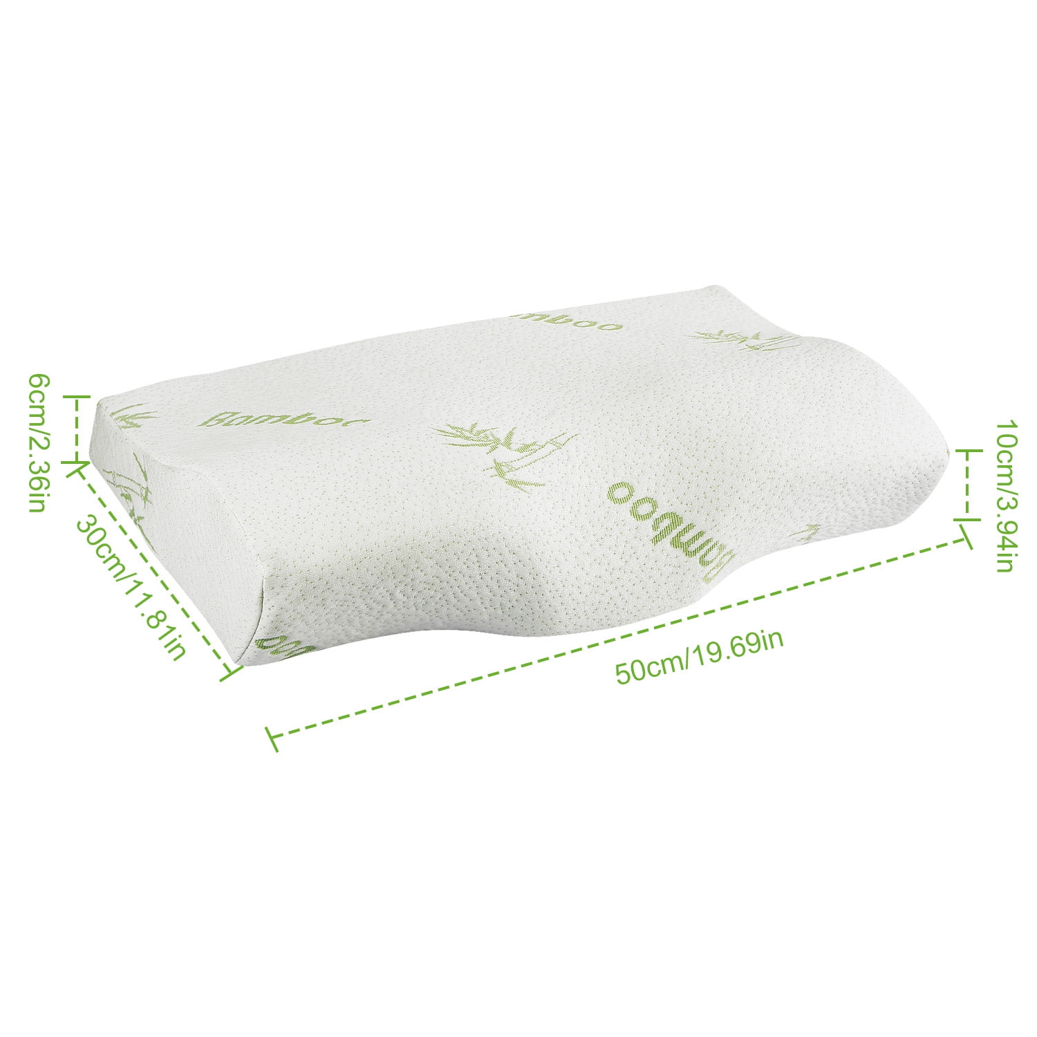 GH8 Bamboo Fiber Memory Foam Contour Pillow (Size S - White) | Kids Children's Support Pillow - View #11