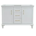 thumbnail image 4 of 48 in. Double Wooden Vanity White Finish Cabinet Only, 4 of 10