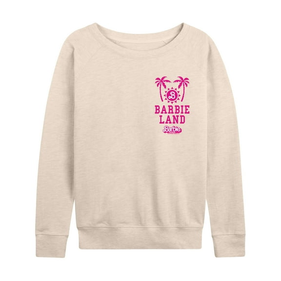 Barbie - Barbie Land Palm Trees & Sun - Women's Lightweight French Terry Long Sleeve Shirt