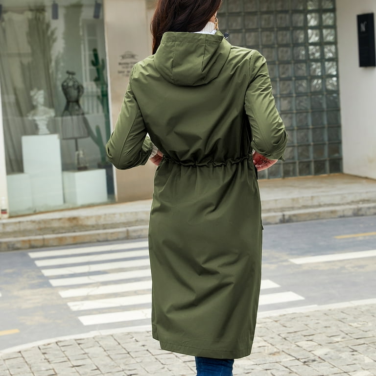 Homgro Women's Hooded Rain Jacket Long Waterproof Raincoat Homgro Women's Hooded Rain Jacket Long Waterproof Raincoat