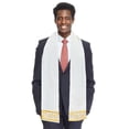 thumbnail image 2 of Off-White and Gold Embroidered Stole / Sash / Scarf, 2 of 3