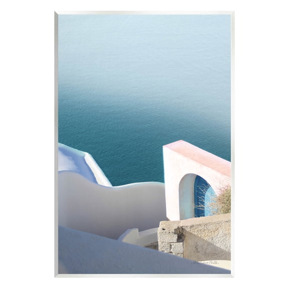 Stupell Industries Picturesque Santorini Coastal Building Photograph Unframed Art Print Wall Art, Design by Sara Zieve Miller