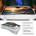 thumbnail image 3 of Kdxio Serene Ocean Sunset Print Front Windshield Sun Shade,Folding Auto Sunshade for Car Truck SUV-Small, 3 of 5