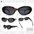 thumbnail image 2 of Womens Mod Classy Oval Thick Plastic Fashion Sunglasses Tortoise - Black, 2 of 8