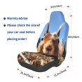thumbnail image 3 of Wukai Close-Up Curious Squirrel Full Set Car Seat Covers with Soft Padding Universal Auto Front Seats Protector and Cushion Mat, 3 of 5