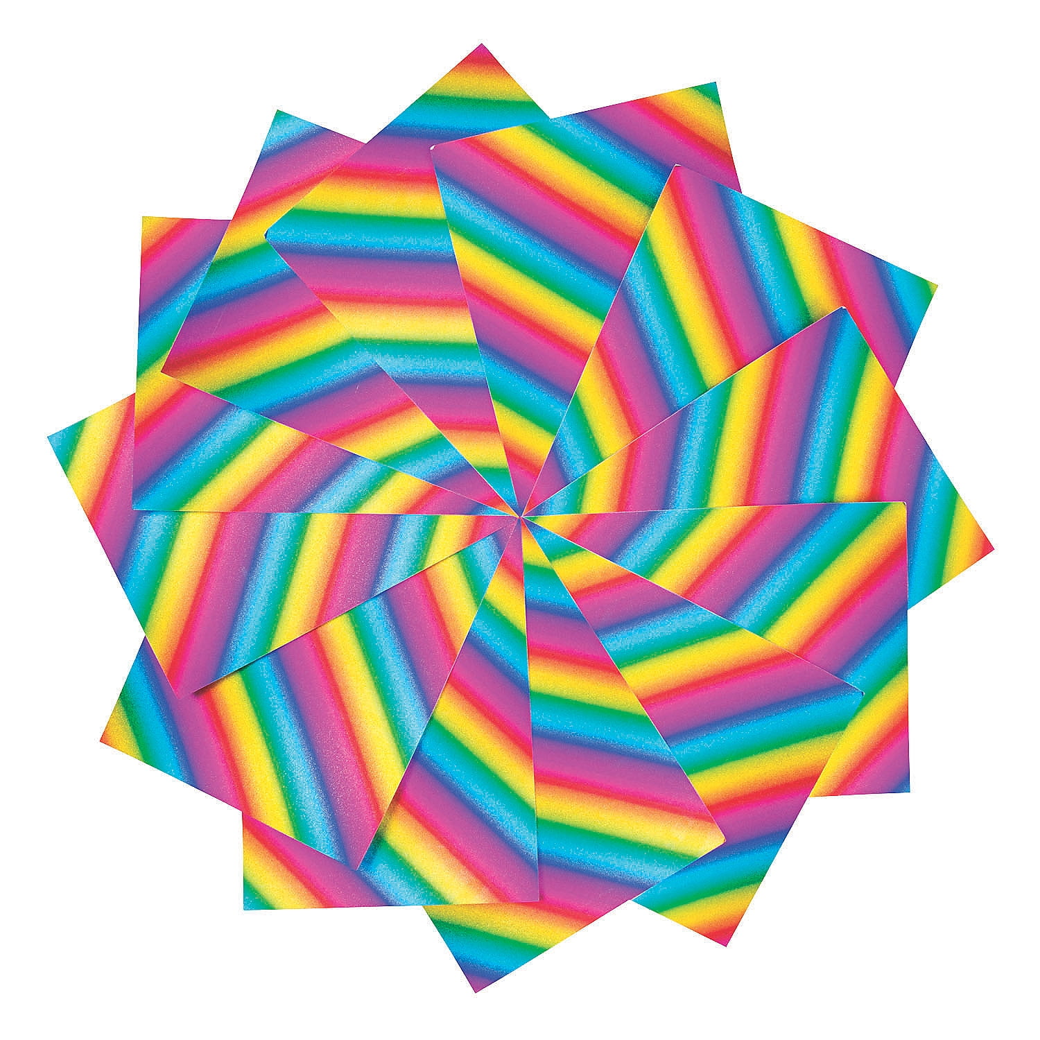 Foil Rainbow Cardstock Pack Craft Supplies 12 Pieces