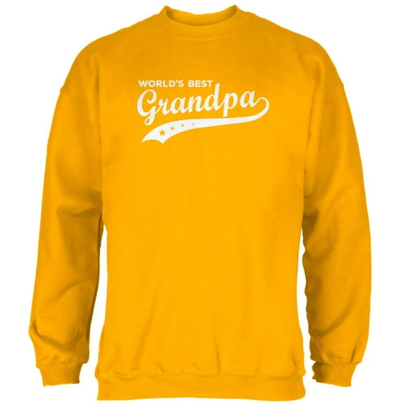 Father's Day World's Best Grandpa Mens Sweatshirt Gold MD
