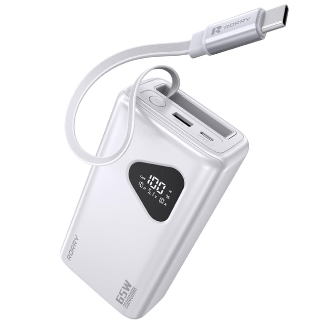 Cargador rápido portátil Power Bank RORRY de 25000 mAh y 65 W