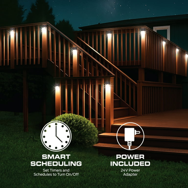 Monster Smart 50ft RGBIC+WW Multicolor Deck & Fence Lights, LED