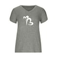 thumbnail image 3 of T-shirts pour Femmes Coupe Ample Mode Été Col en V Manches Courtes Imprimé T-Shirt Décontracté Blouse Manches Courtes Blouses Femmes Manches Courtes Blouse T-Shirts Femmes Coupe Ample, 3 of 4